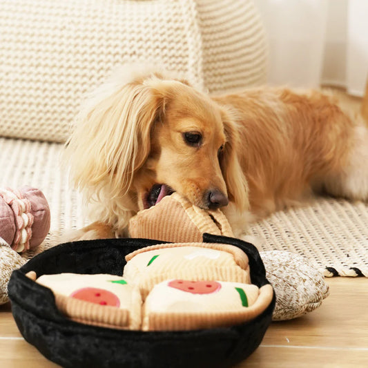 Deep Dish Pizza Enrichment Dog Toy