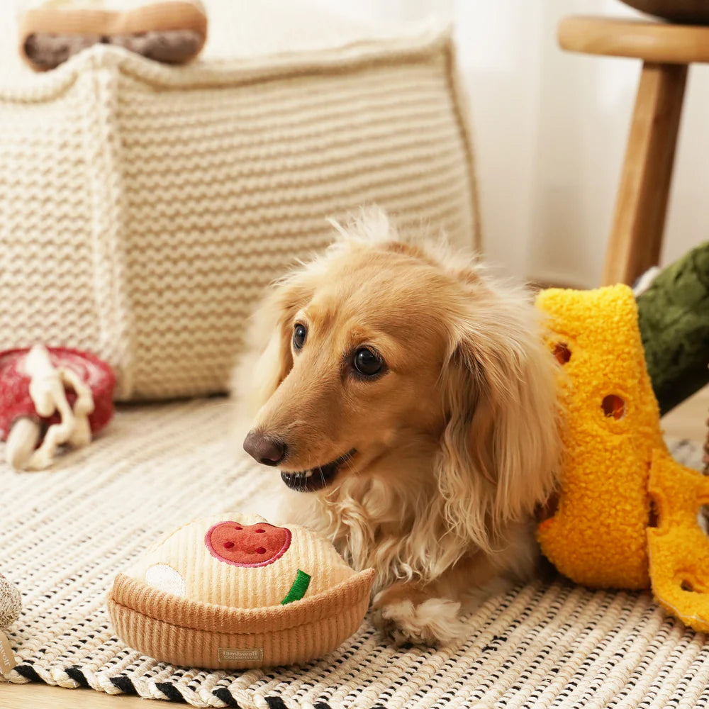 Deep Dish Pizza Enrichment Dog Toy